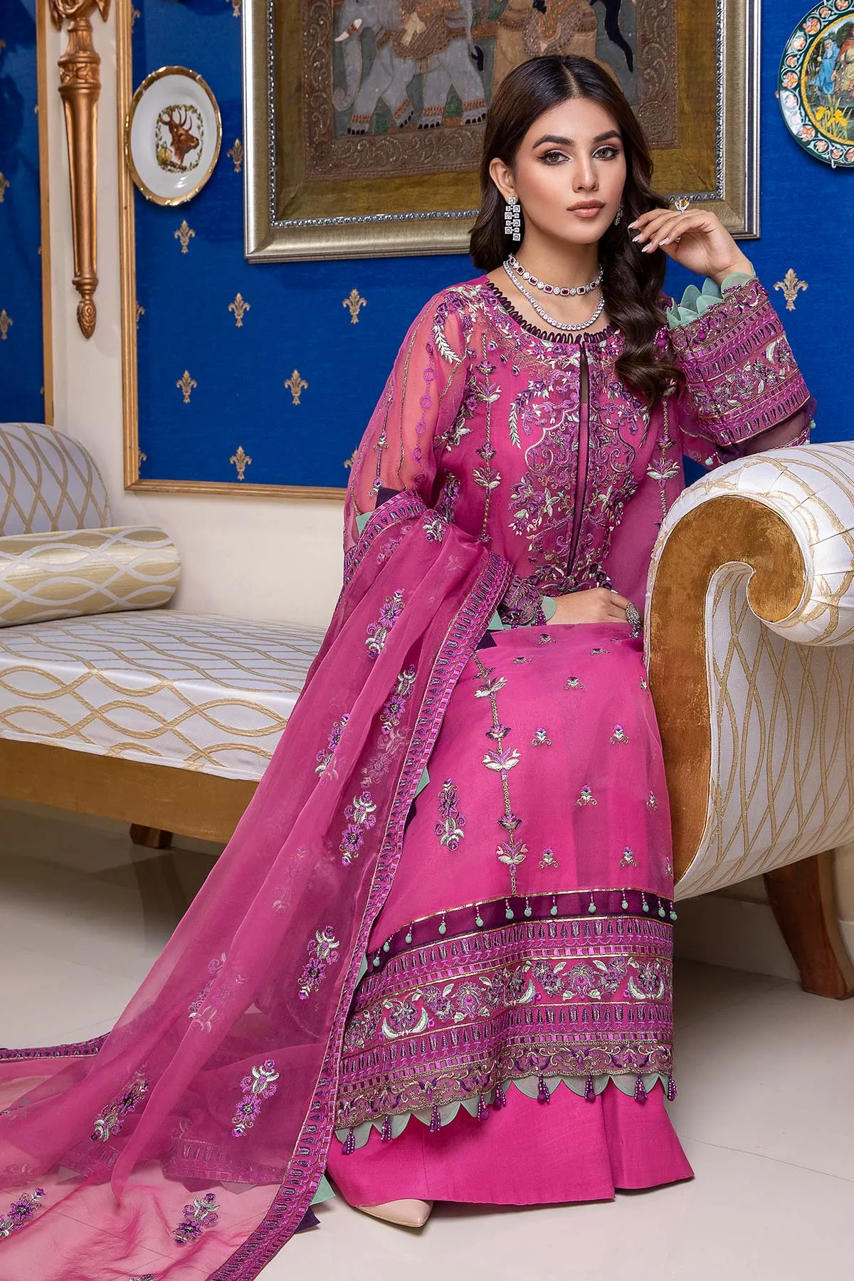 3 Piece Embroidered Chiffon CHM22-04