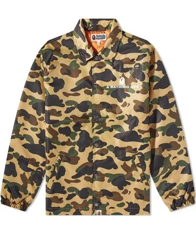 A Bathing Ape Men's 1st Camo Nylon Twill Coach Jacket