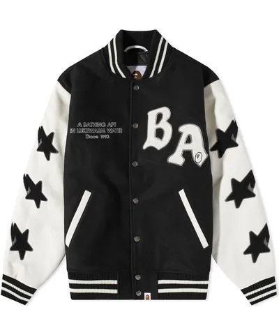 A Bathing Ape Men's Relaxed Fit Varsity Jacket