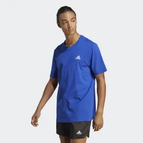 Adidas Men's Blue Tee with Small Logo