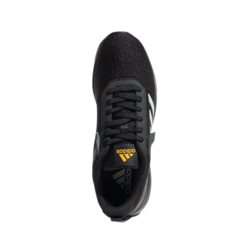 Adidas Men's Runsheen MS Running Shoe in Black, Dove Grey, Active Gold, and Grey Six.