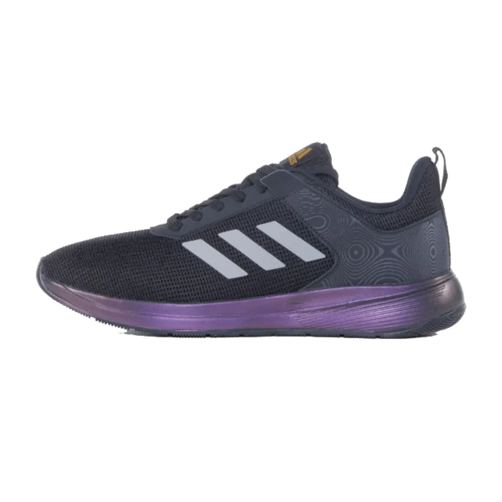 Adidas Men's Runsheen MS Running Shoe in Black, Dove Grey, Active Gold, and Grey Six.