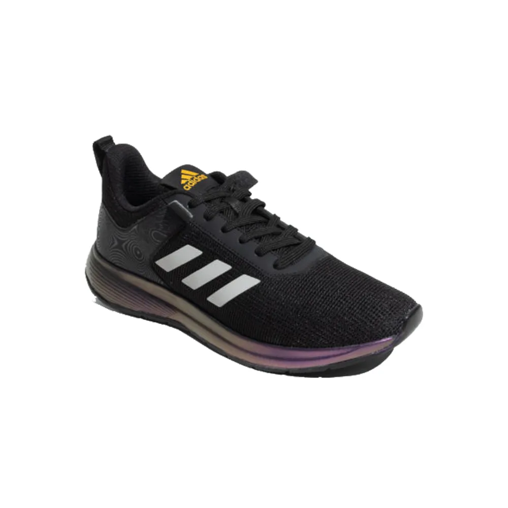 Adidas Men's Runsheen MS Running Shoe in Black, Dove Grey, Active Gold, and Grey Six.