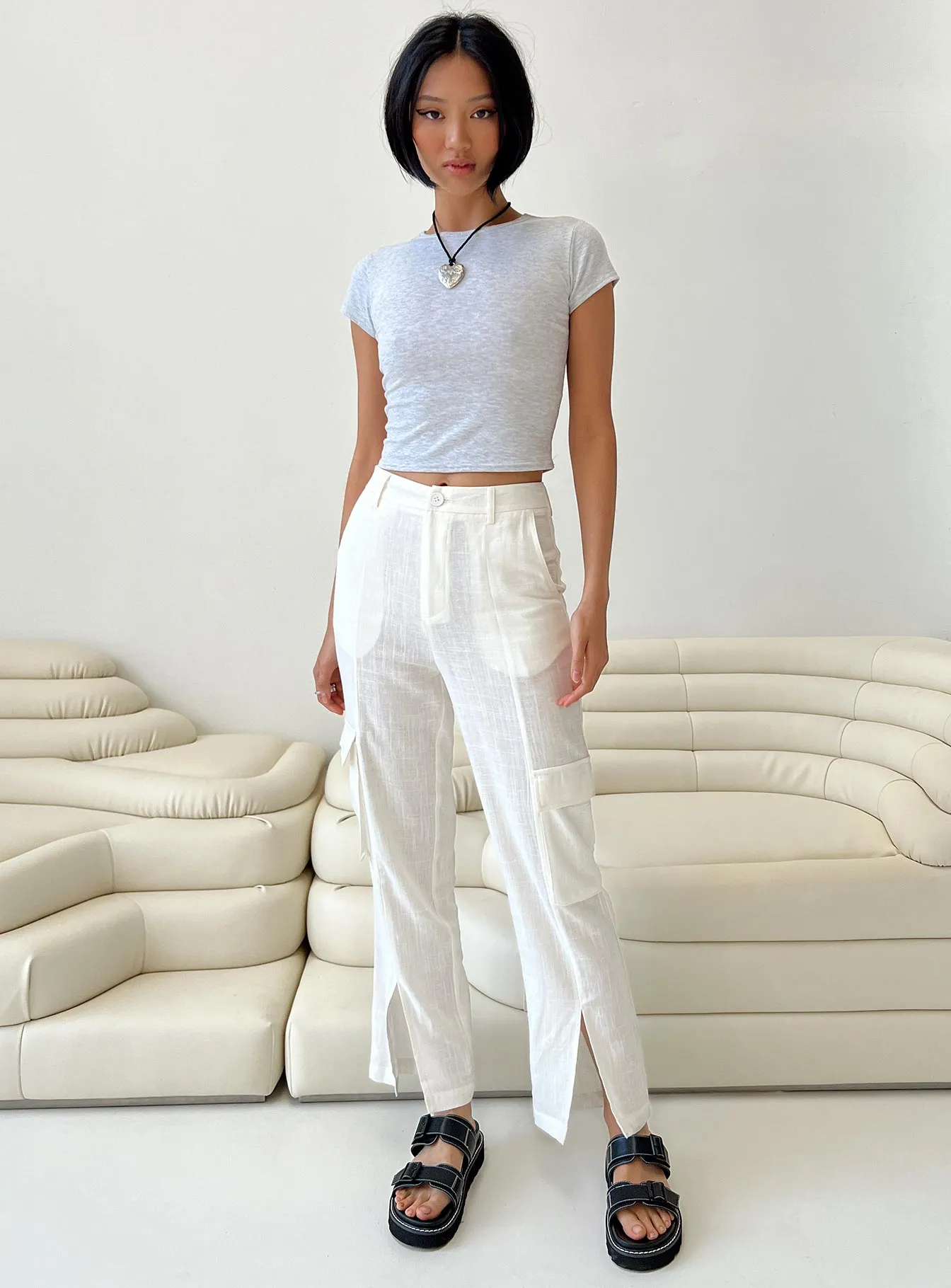 Aki White Pants