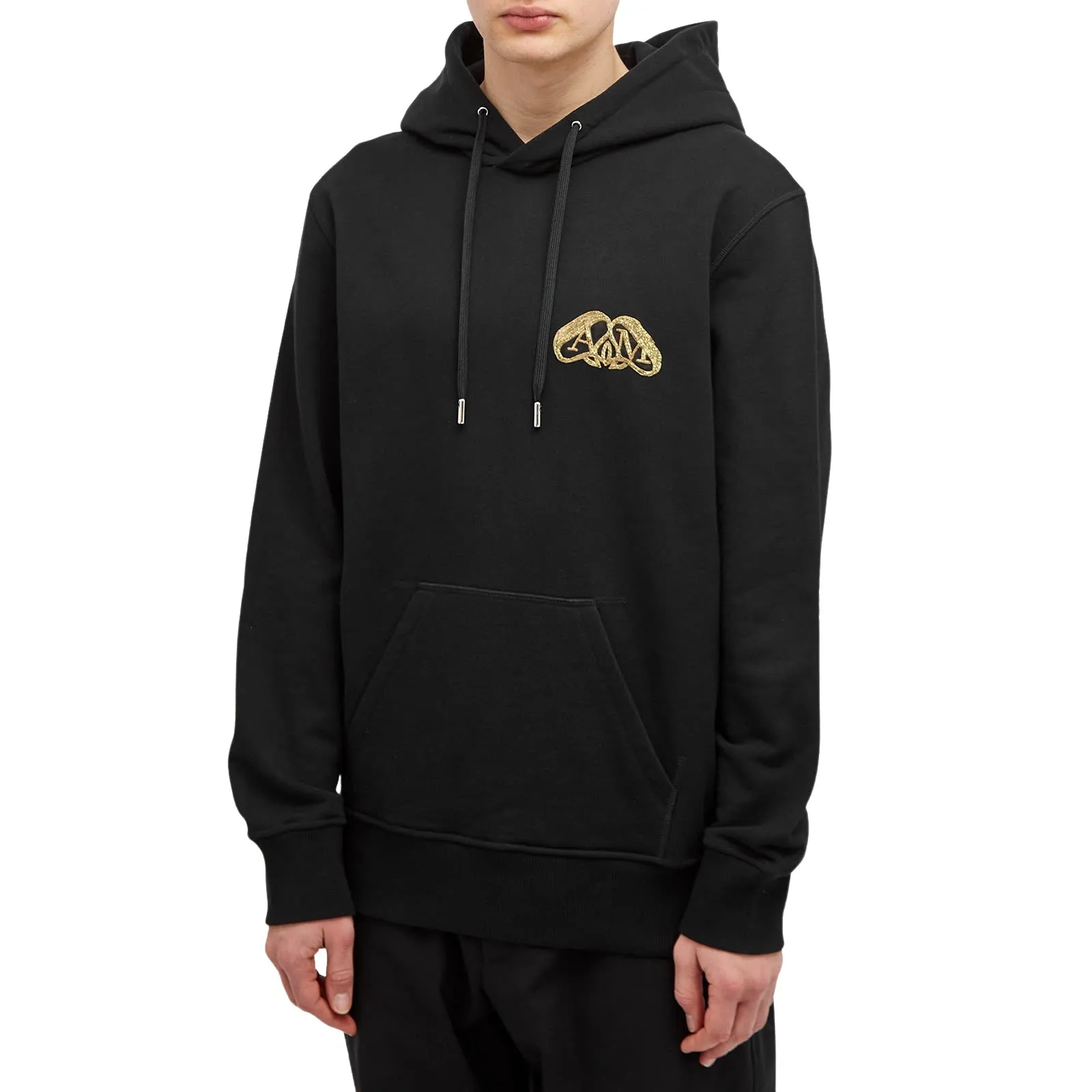 Alexander McQueen Unisex Cotton Logo Hoodies - Long Sleeves Street Style