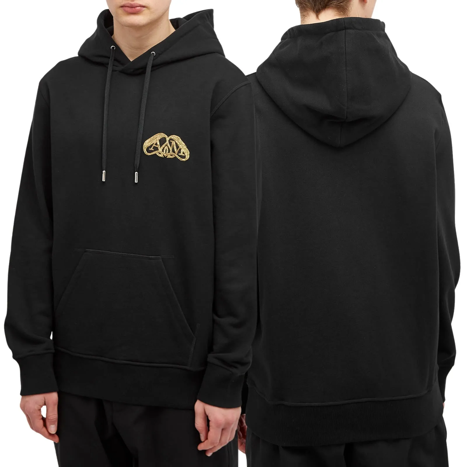 Alexander McQueen Unisex Cotton Logo Hoodies - Long Sleeves Street Style