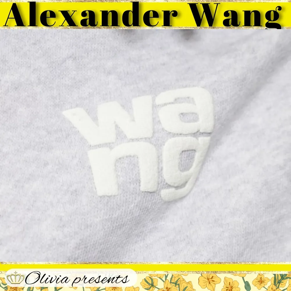 Alexander Wang Street Style Long Sleeves Cotton Logo