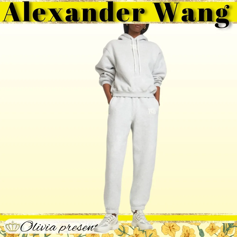 Alexander Wang Street Style Long Sleeves Cotton Logo