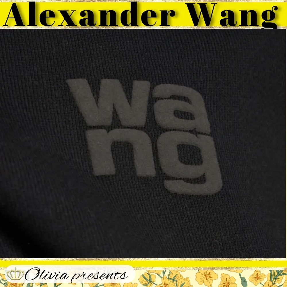 Alexander Wang Street Style Long Sleeves Cotton Logo