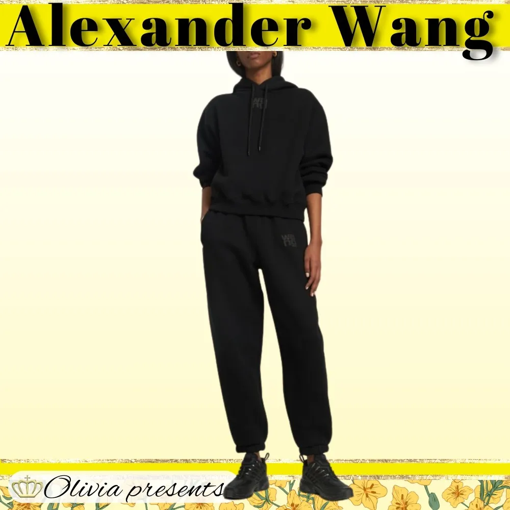 Alexander Wang Street Style Long Sleeves Cotton Logo