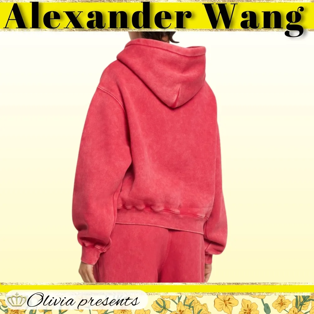 Alexander Wang Street Style Long Sleeves Cotton Logo