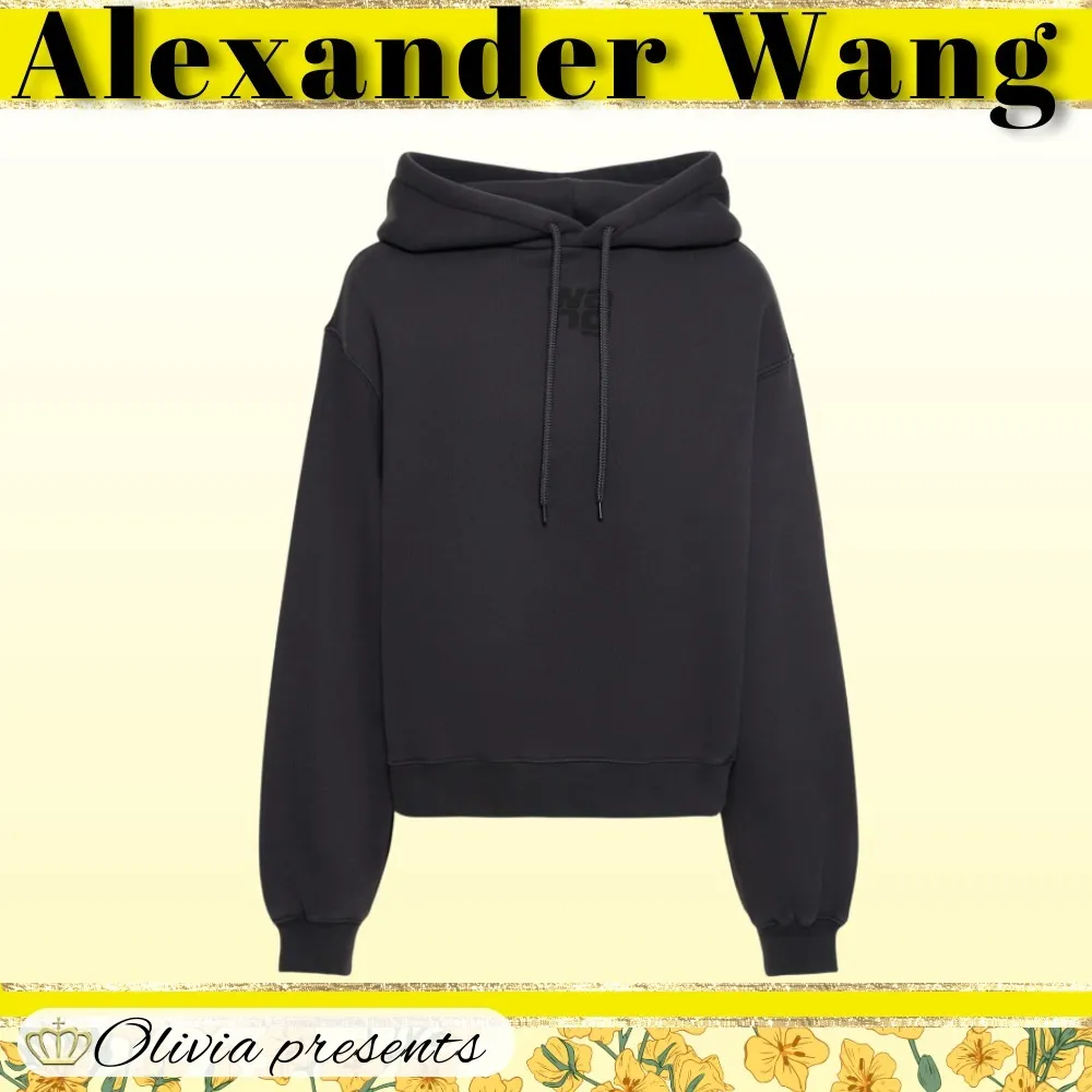 Alexander Wang Street Style Long Sleeves Cotton Logo