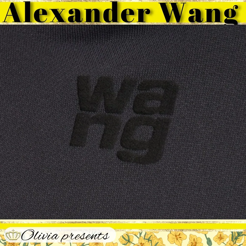 Alexander Wang Street Style Long Sleeves Cotton Logo