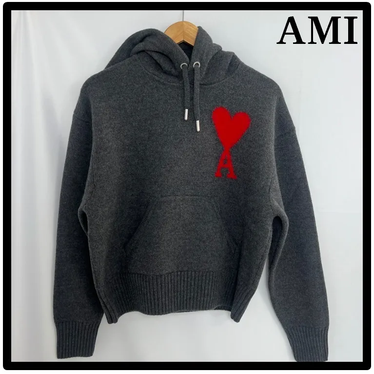 AMI PARIS Hoodies & Sweatshirts - Unisex Street Style Logo Designs