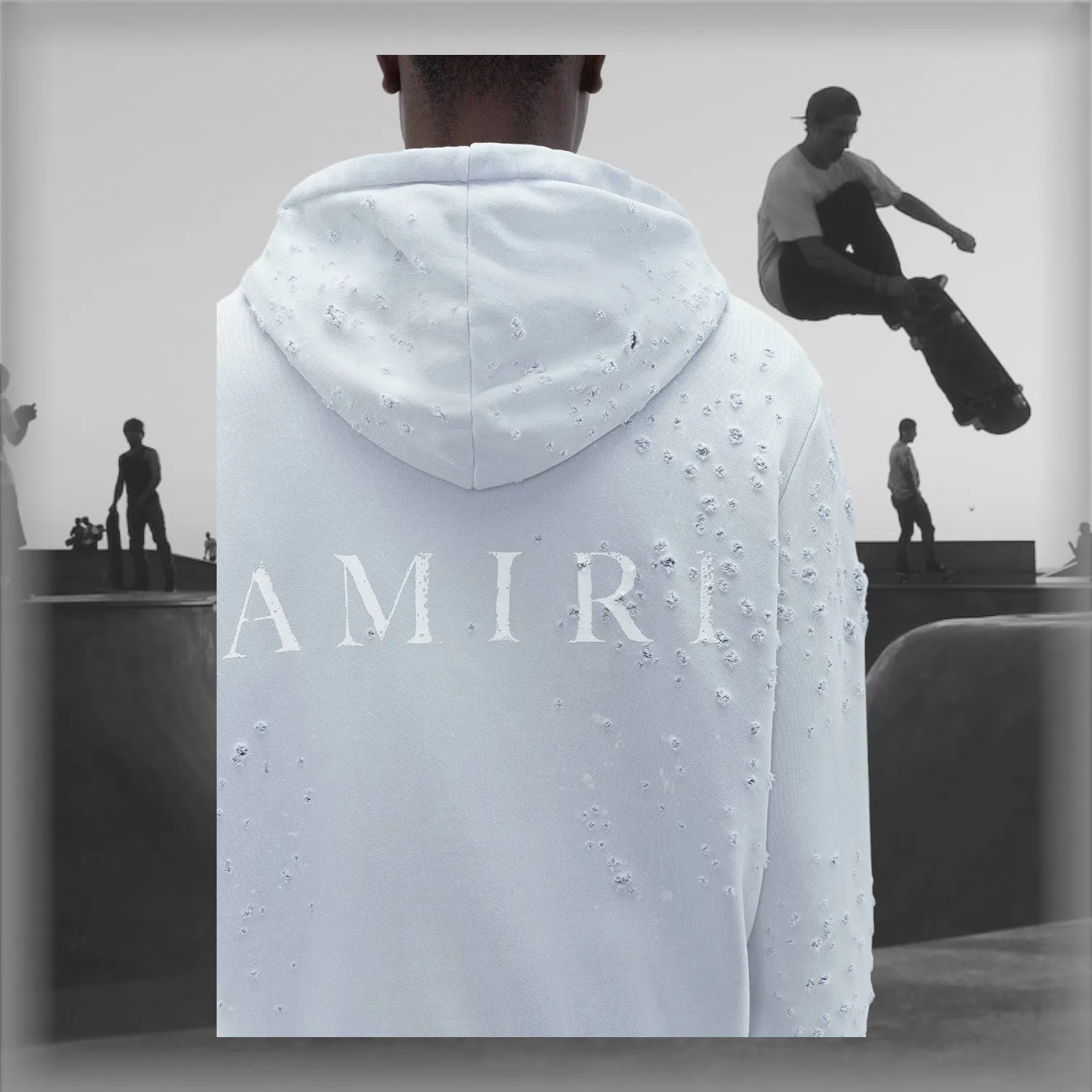 AMIRI | Hoodies with plain logo design for street style, suitable for both men and women.