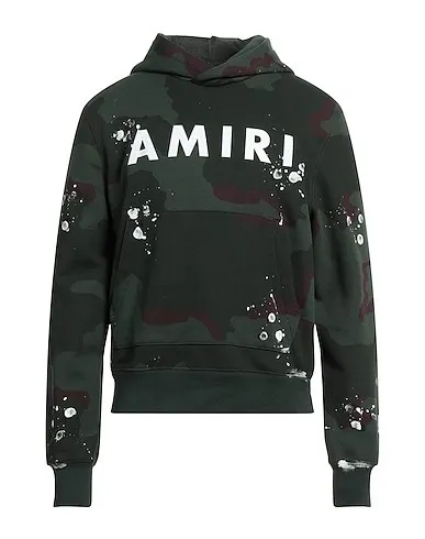 Amiri Camouflage Long Sleeves Cotton Logo - Unisex Street Style