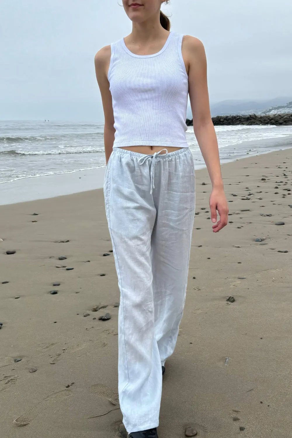 Anastasia Linen Pants can be rewritten with more Google SEO friendly words as Linen Pants - Anastasia Collection.