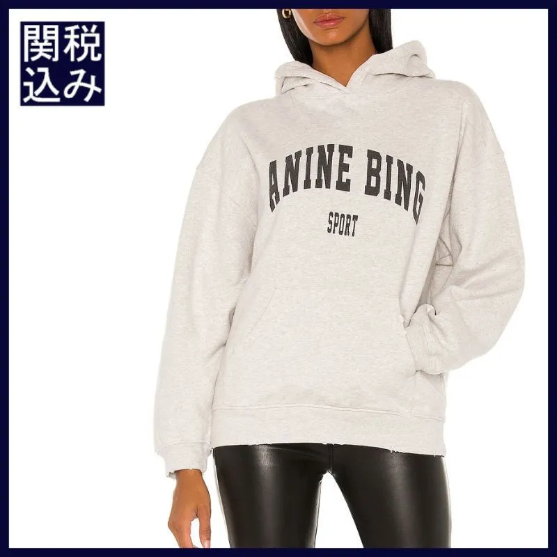 ANINE BING Crew Neck Nylon Long Sleeve Cotton Logo - Shop Now