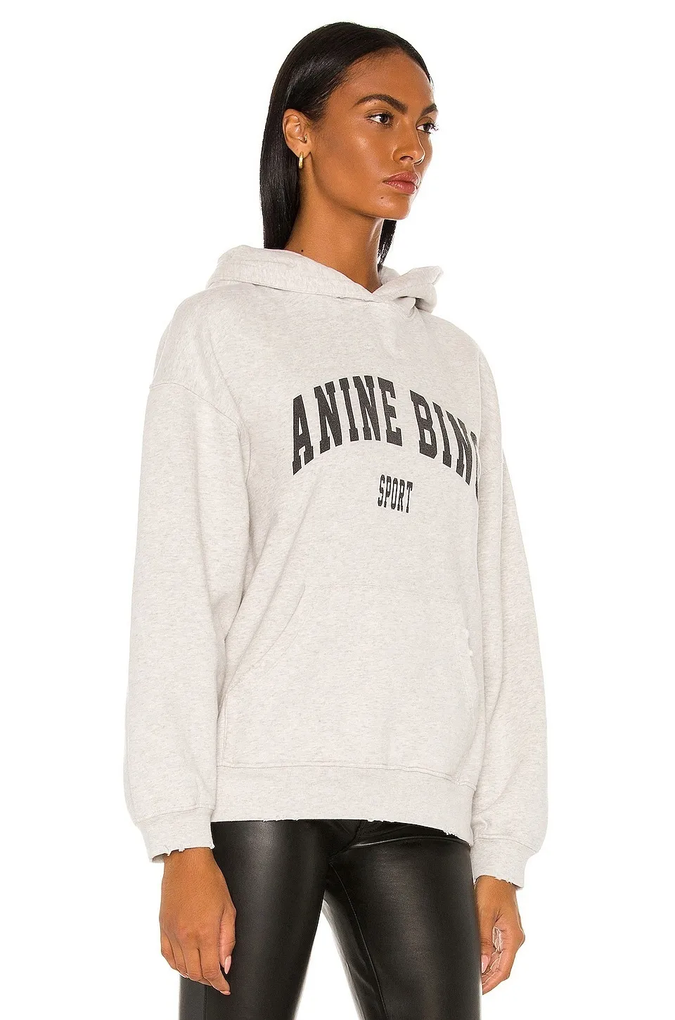 ANINE BING Crew Neck Nylon Long Sleeve Cotton Logo - Shop Now