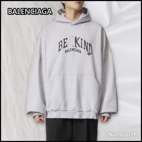 Balenciaga | Street Style Long Sleeves Plain Cotton Logo Luxury