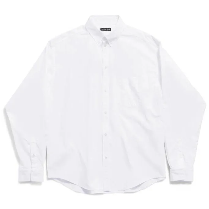 Balenciaga Men's Political Stencil Shirt - White | Large Fit | Shop Now