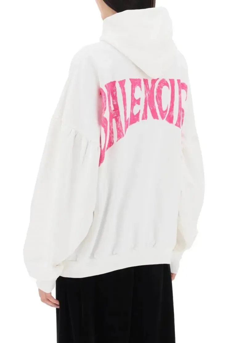 Balenciaga Street Style Cotton Logo Hoodies & Sweatshirts - Long Sleeves