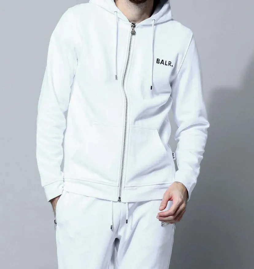 BALR | Long Sleeves Plain Cotton Logo Hoodies - Unisex Street Style.