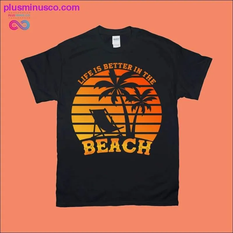 Beach life retro sunset t-shirts