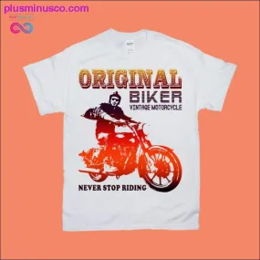 Biker Vintage Motorcycle Never Stop Riding T-Shirts