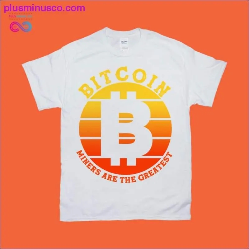 bitcoin miners t-shirts retro sunset