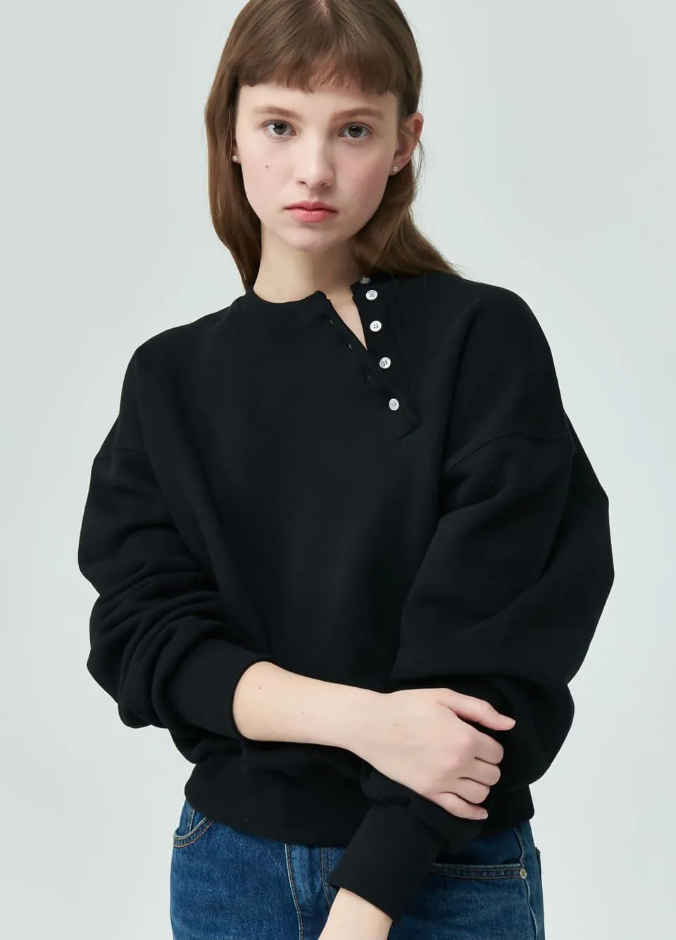 Black Long Sleeve Shirt with Medium Logo - Stylish Streetwear