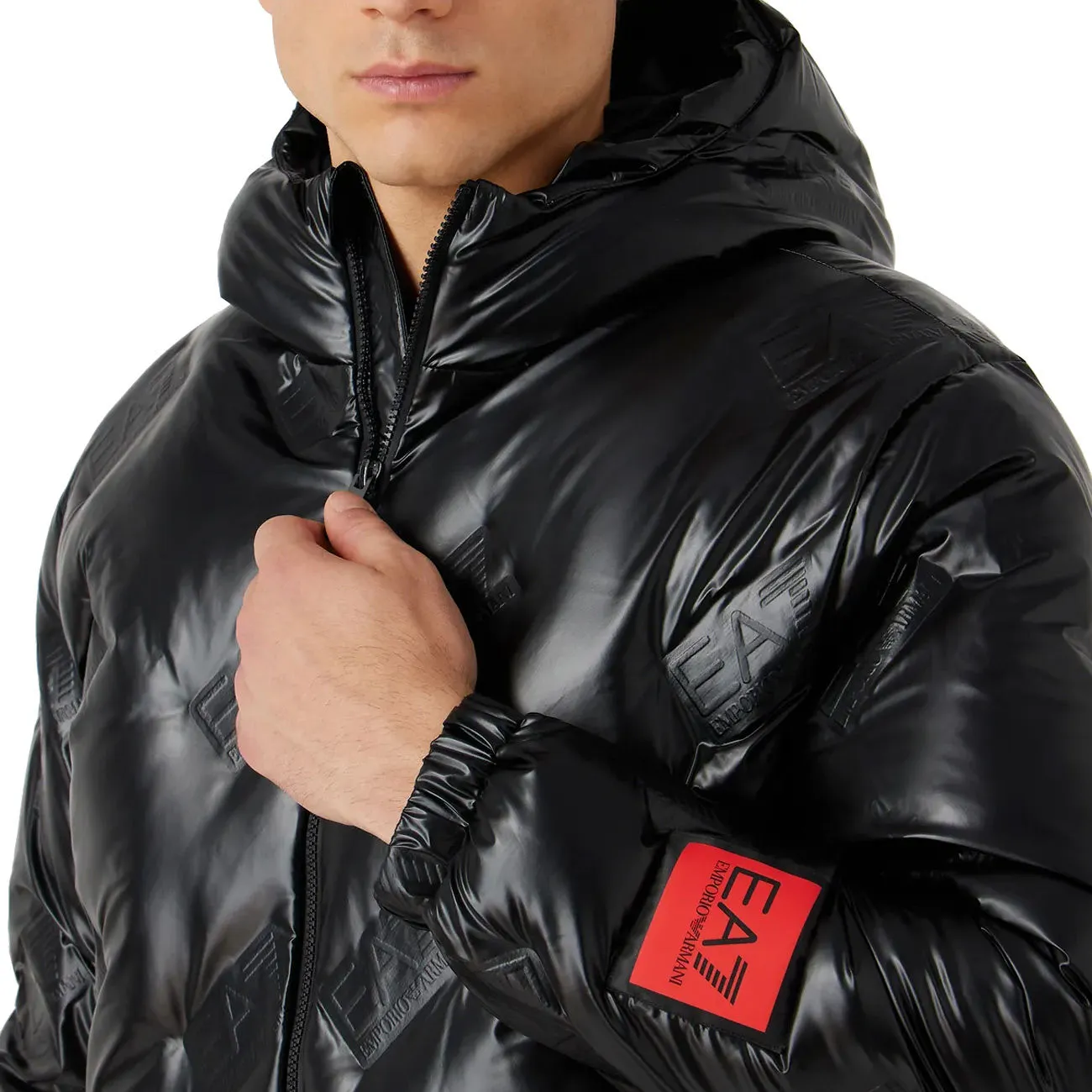 Black Padded Men's Bomber Jacket