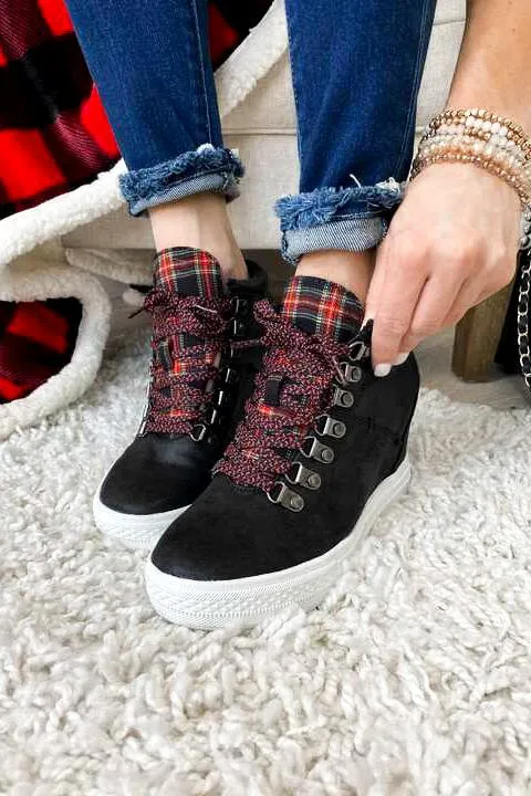 Black Tibi Wedge Sneakers - No Rating