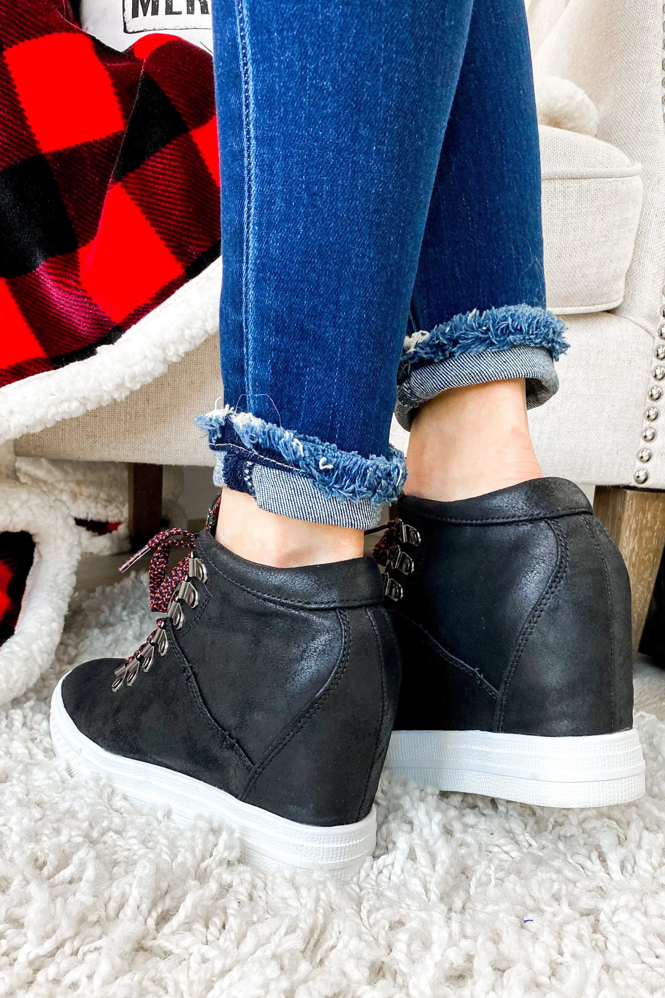 Black Tibi Wedge Sneakers - No Rating