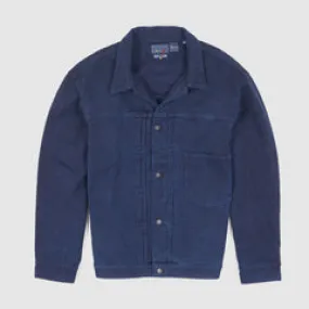 Blue Japan indigo sashiko trucker jacket