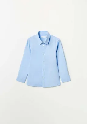 Blue Plain Shirt.