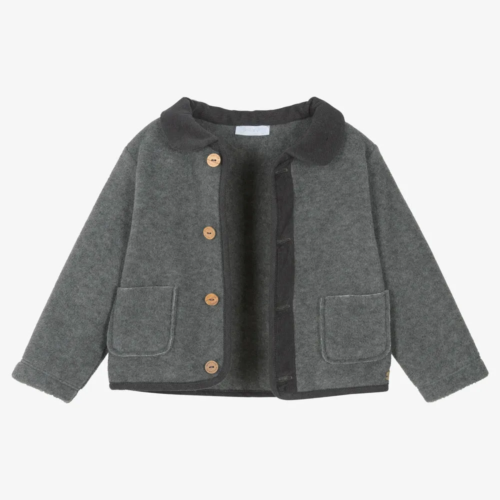 Boys Grey Fleece Jacket