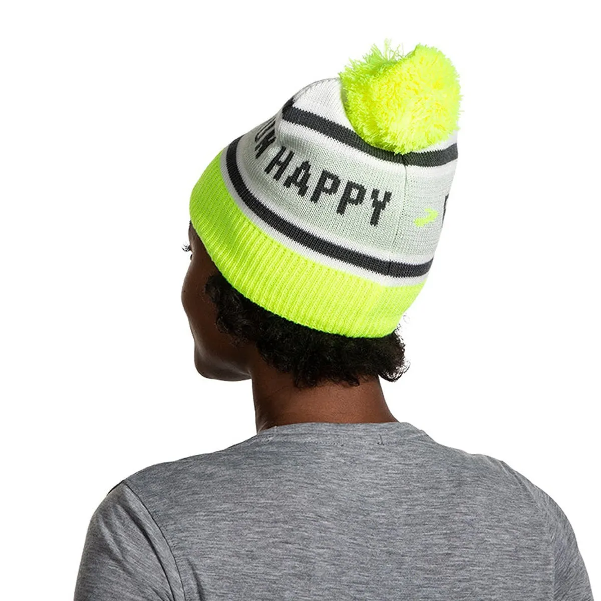 Brooks Pom Beanie | Run Happy | Nightlife