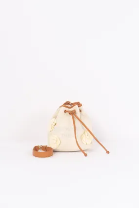 Canvas Rose Bucket Bag