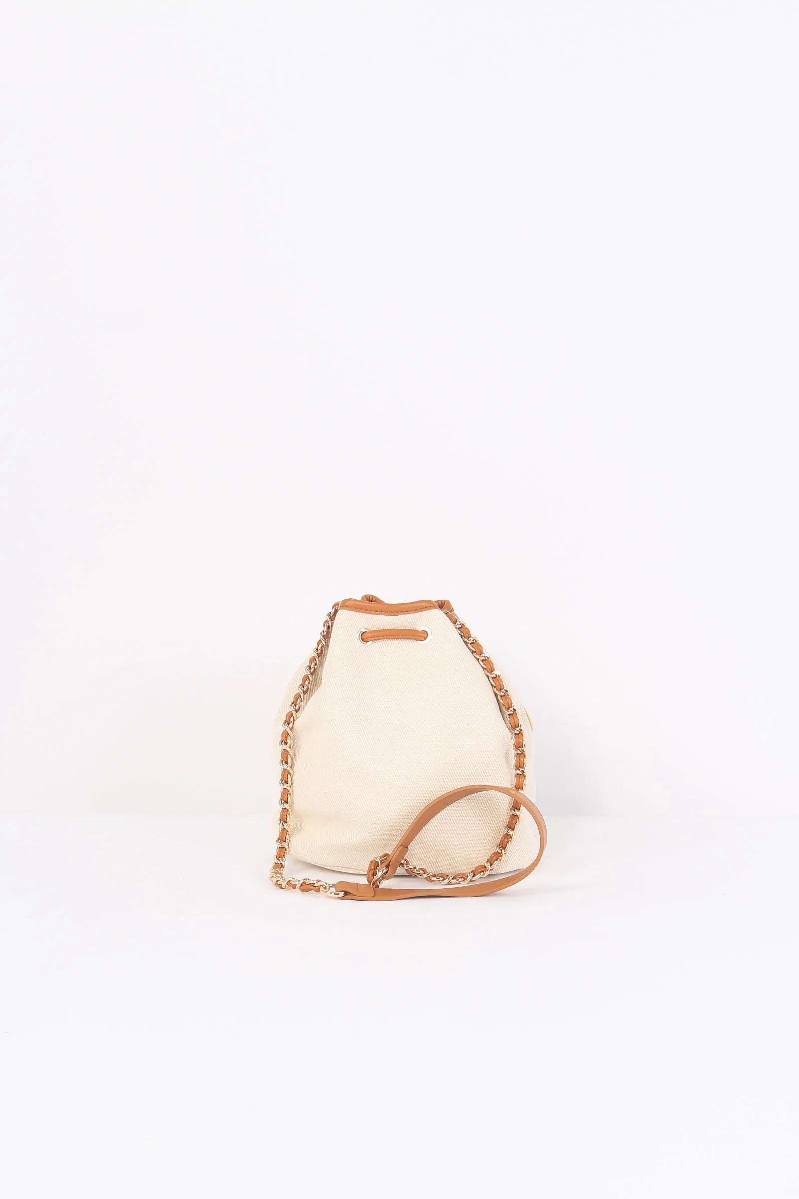 Canvas Rose Bucket Bag