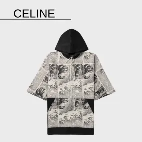 Celine Street Style Long Sleeves Logo Luxury Hoodies