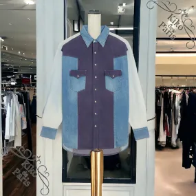 CELINE western denim shirt, showdown wash - buy now.