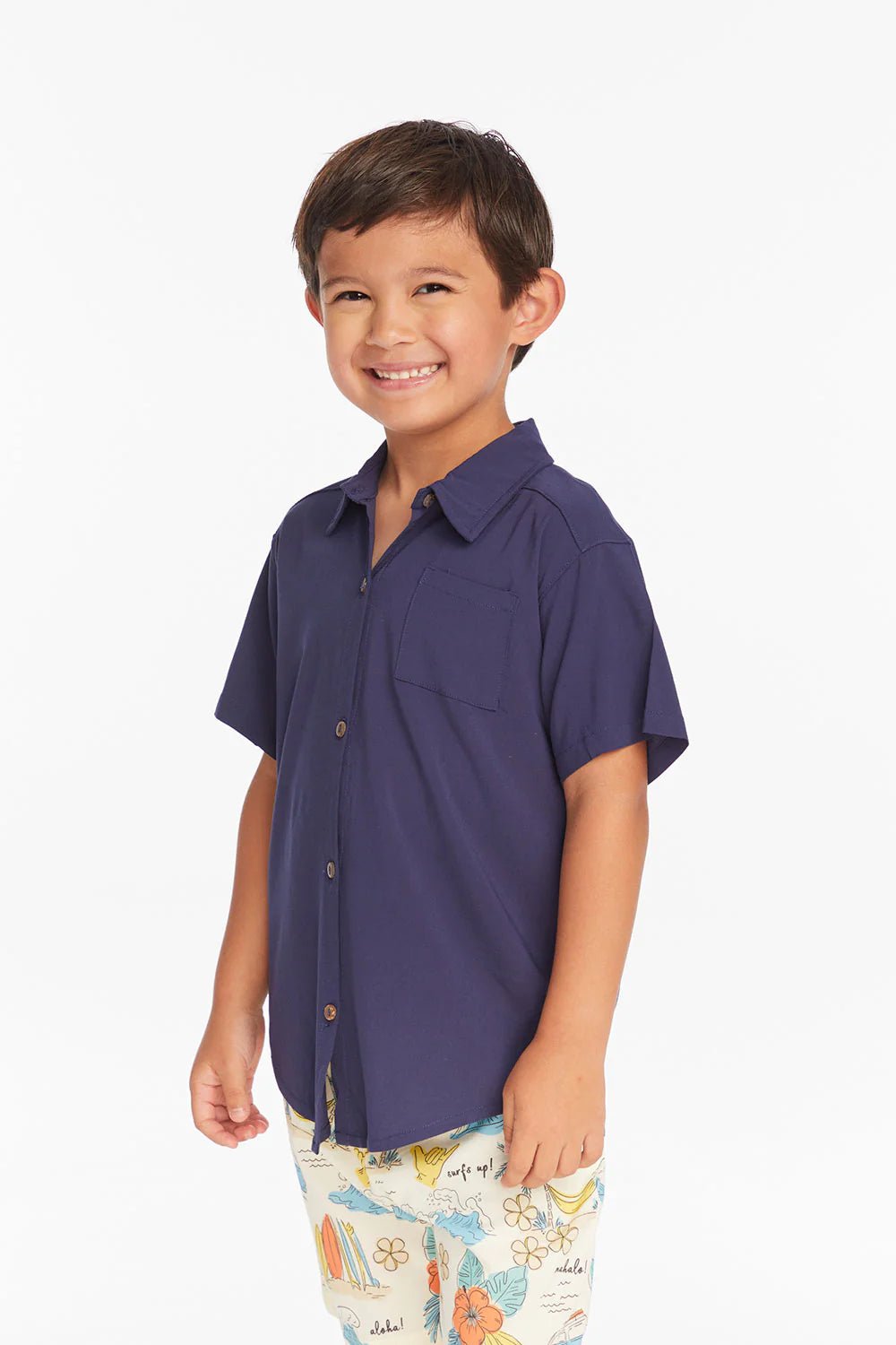 Chaser Kids Sapphire Blue Collard Button Down