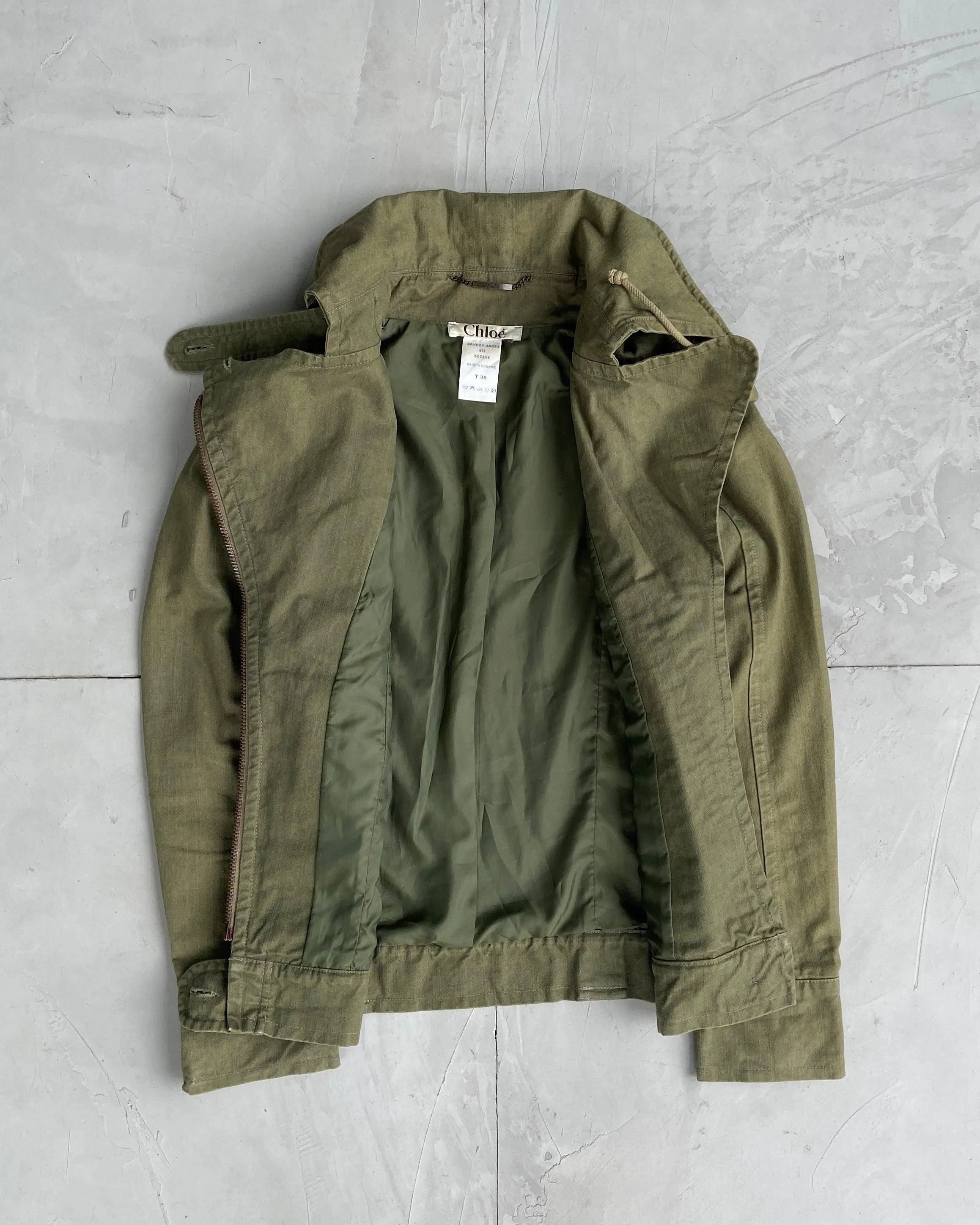 CHLOE 90'S MILITARY ASYMMETRIC JACKET - S/M