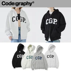 Codegraphy Unisex Street Style Logo Hoodies