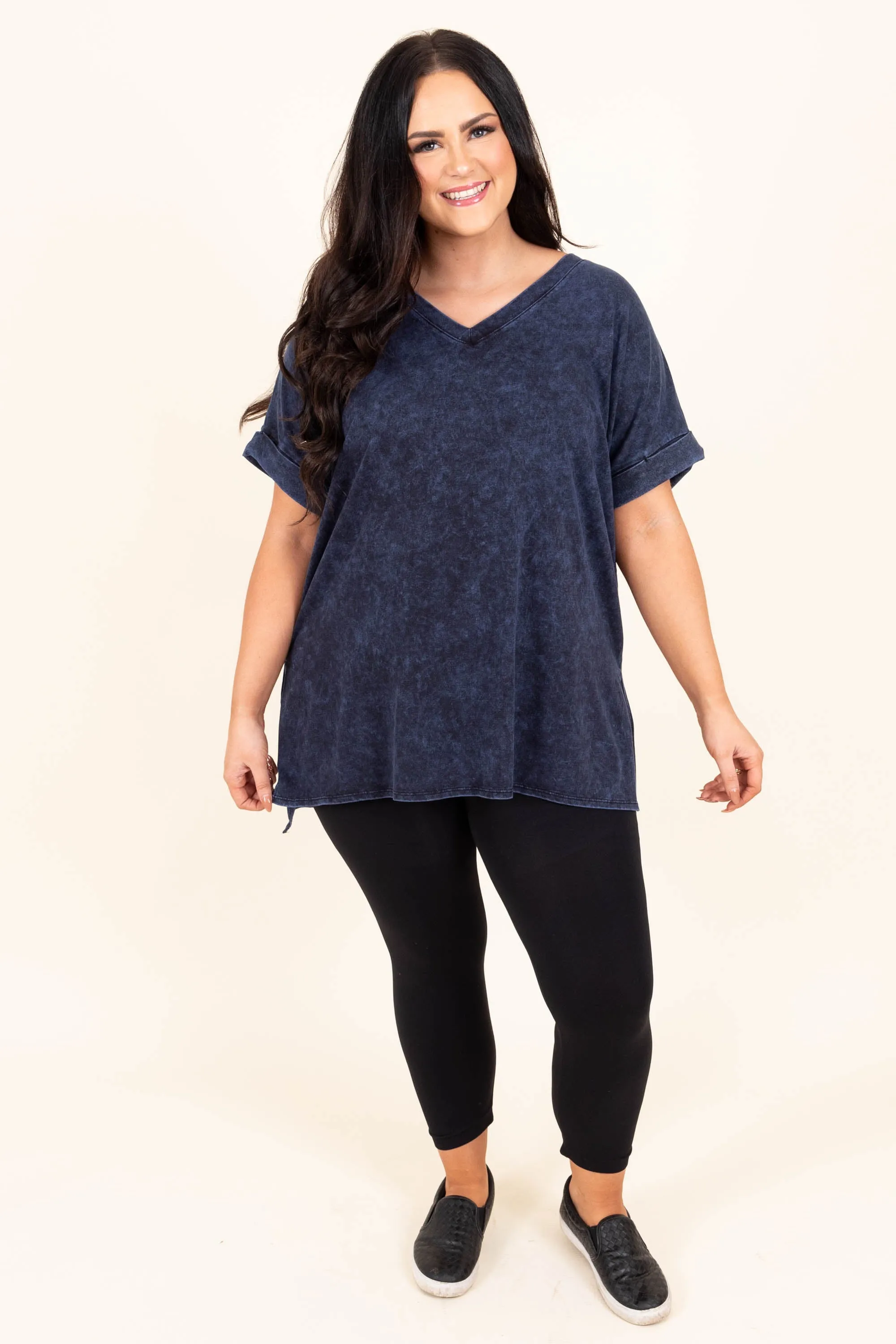 Comfy Blue Travels Top, Sapphire Mineral Wash