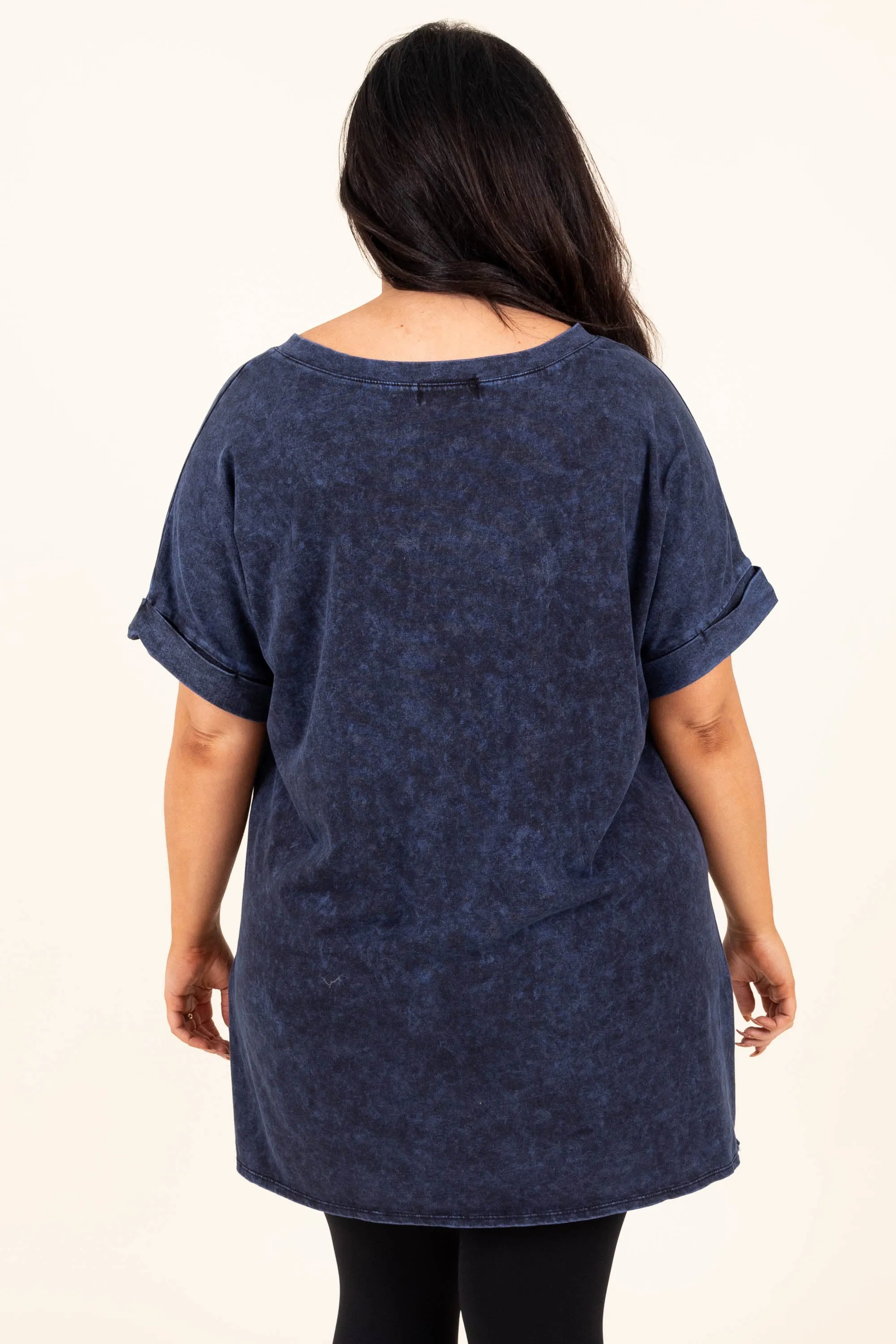 Comfy Blue Travels Top, Sapphire Mineral Wash