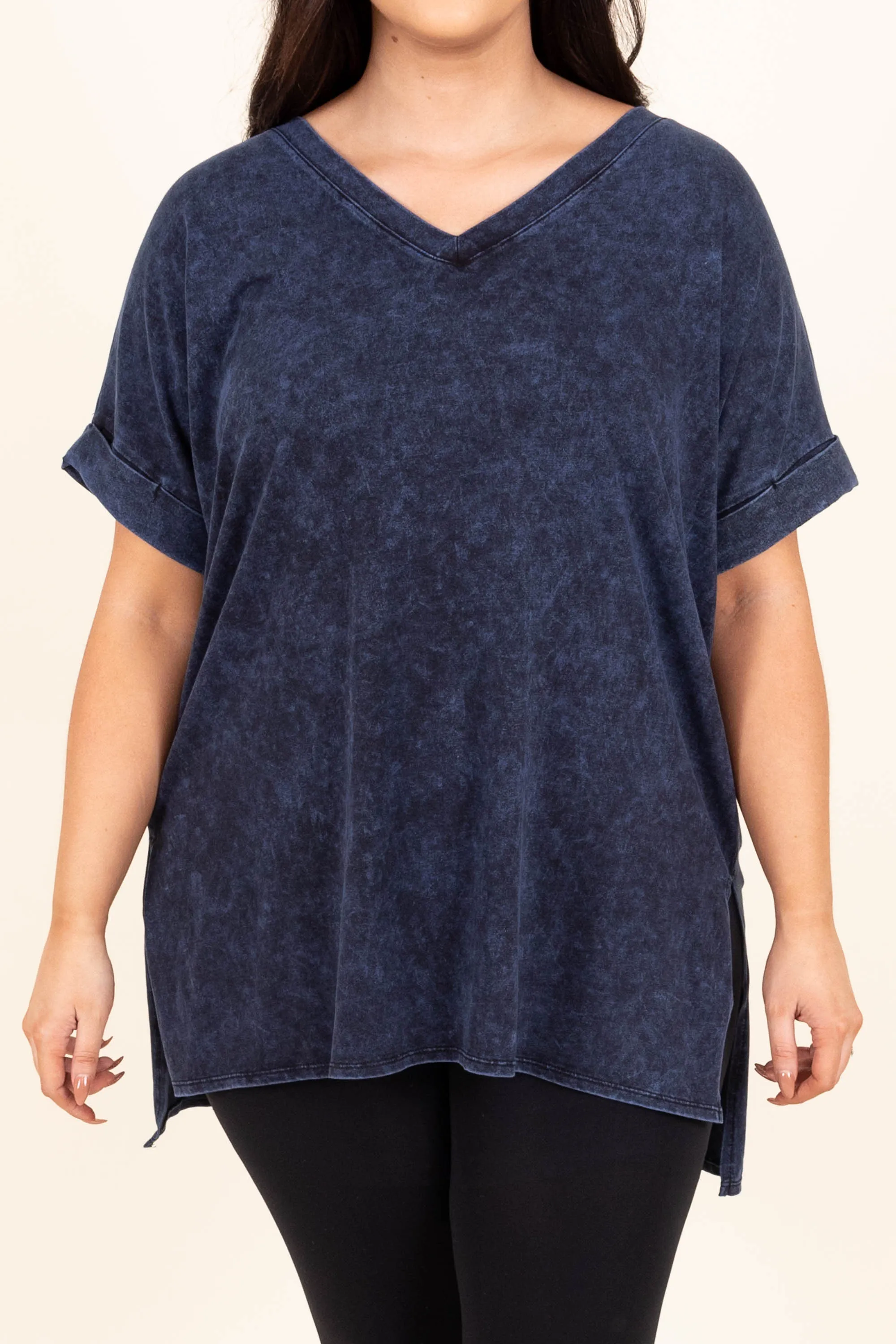 Comfy Blue Travels Top, Sapphire Mineral Wash