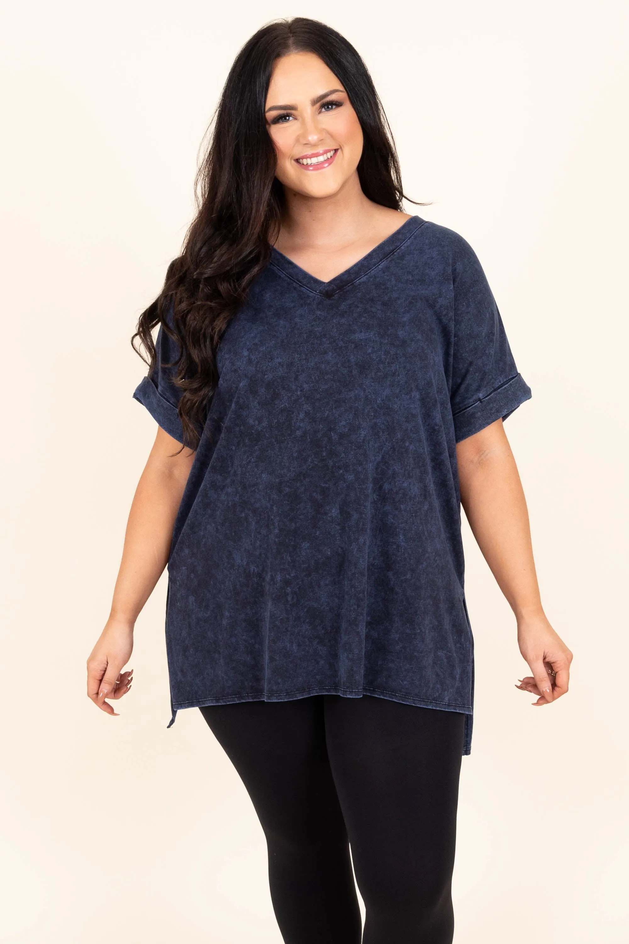 Comfy Blue Travels Top, Sapphire Mineral Wash