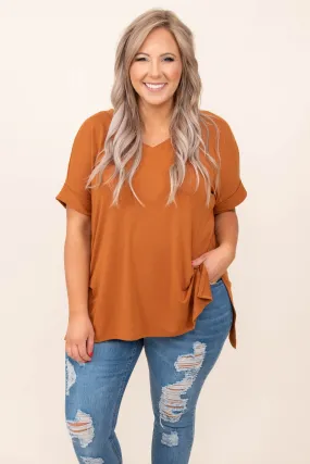 Comfy Travel Top - Almond